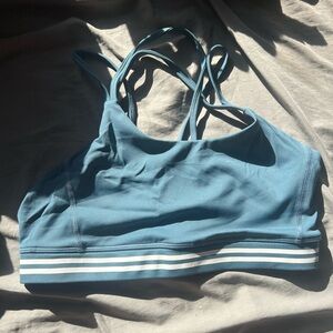 ZYIA Blue Sports Bra with Striped Band